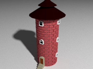 brick tower Model 3D