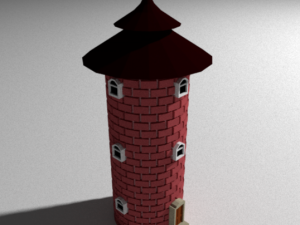 brick tower Model 3D