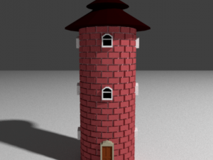 brick tower Model 3D