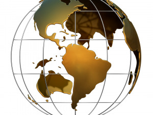 Earth globe wire Model 3D