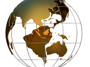 Earth globe wire 3D Model