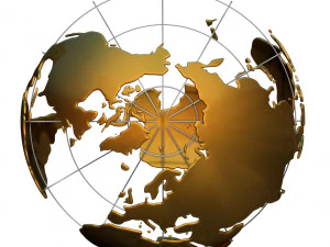 Earth globe wire 3D Model
