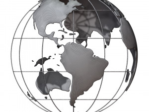 Earth globe wire Model 3D