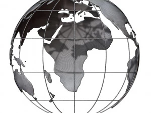 Earth globe wire 3D Model