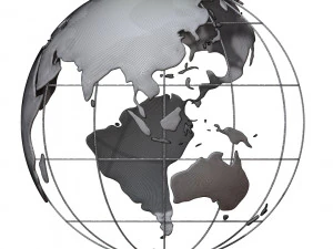 Earth globe wire 3D Model