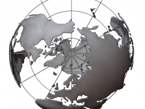 Earth globe wire Model 3D
