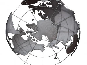 Earth globe wire 3D Model