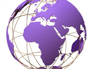 Earth globe wire 3D Model