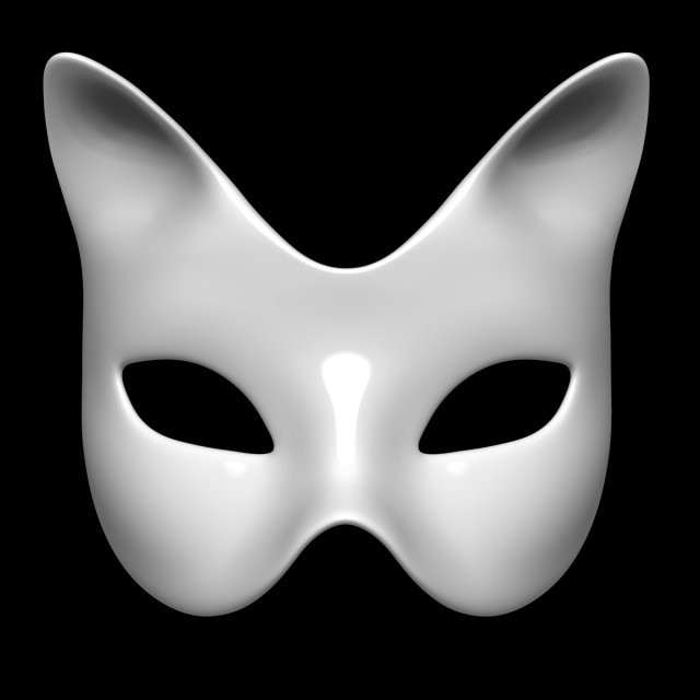 cat mask Model 3D .c4d .max .obj .3ds .fbx .stl .blend 