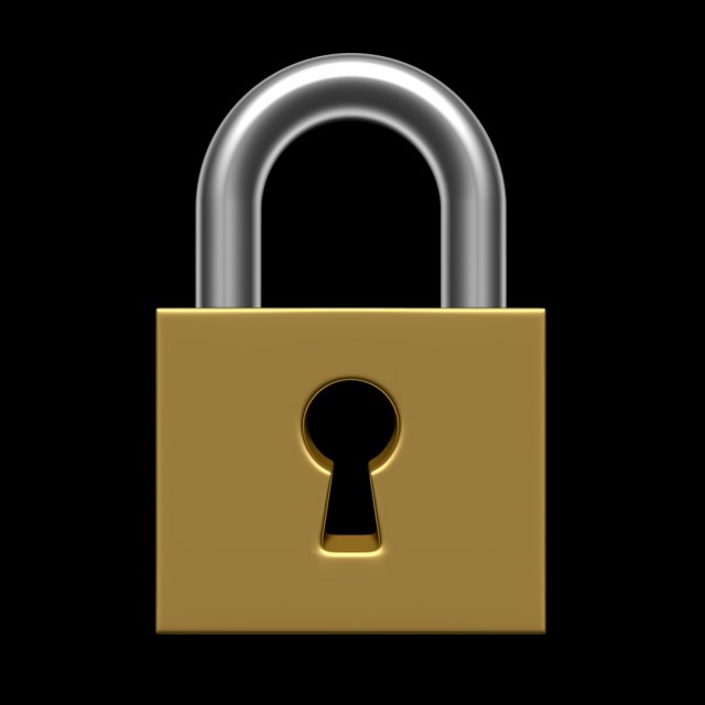 Padlock 3D Модель .c4d .max .obj .3ds .fbx .stl .blend 