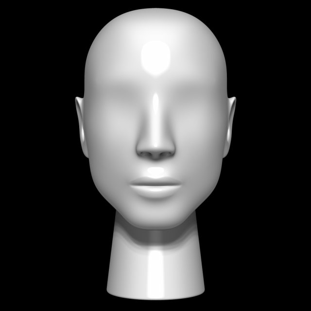 Mannequin head 3D Model .c4d .max .obj .3ds .fbx .stl .blend 