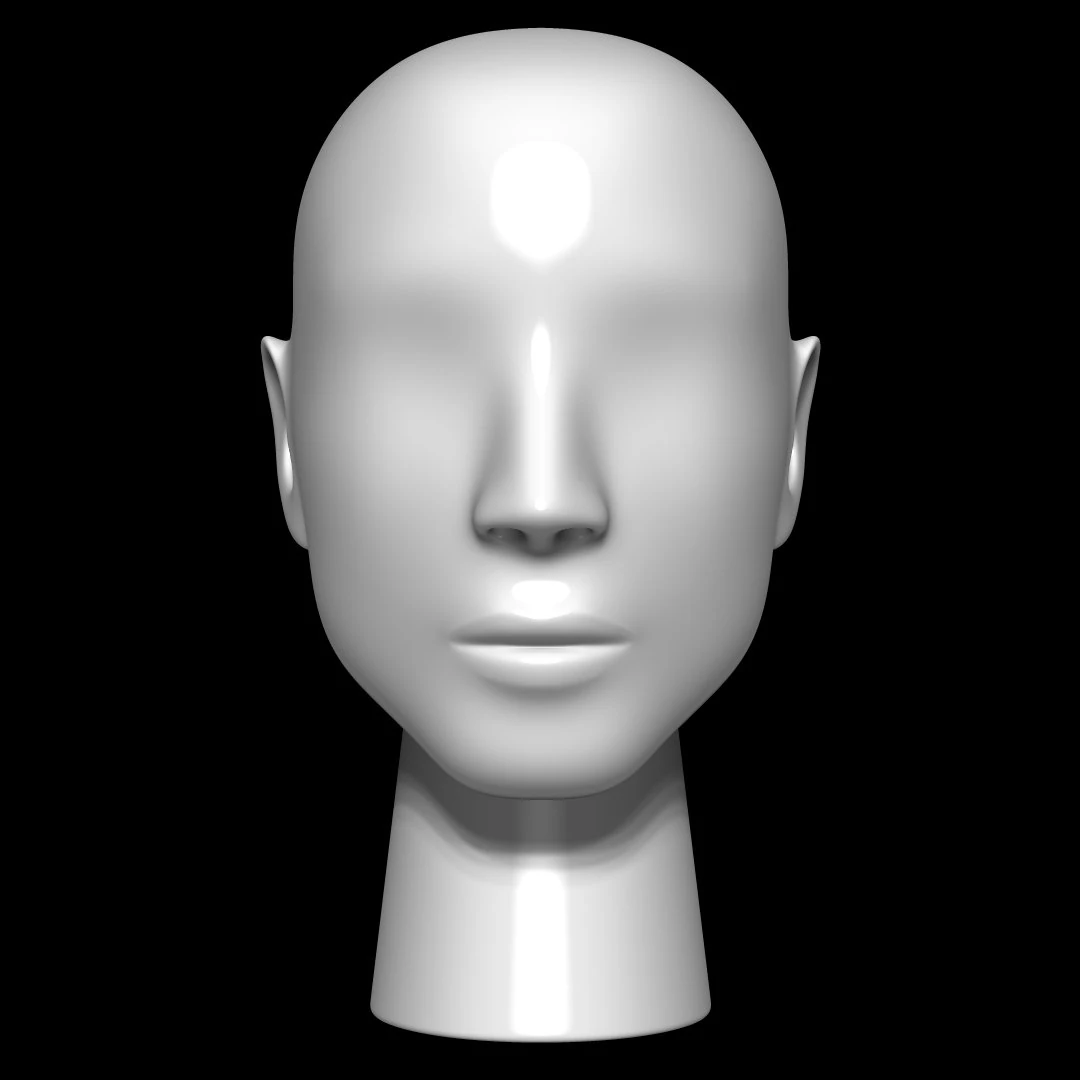 Mannequin head 3D Model .c4d .max .obj .3ds .fbx .stl .blend