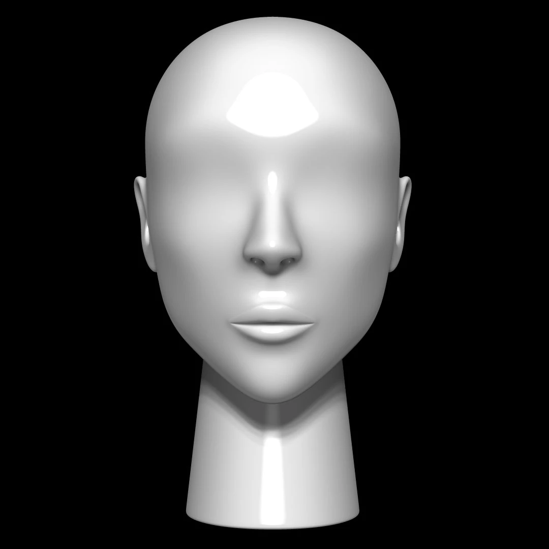 Mannequin head 3D Model .c4d .max .obj .3ds .fbx .stl .blend 