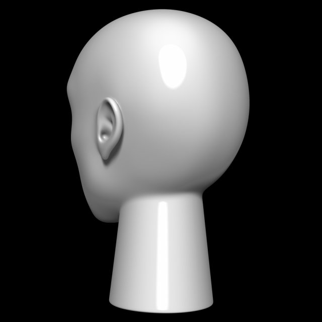 Male Head Of Styrofoam Stock Photo - Download Image Now - 3D
