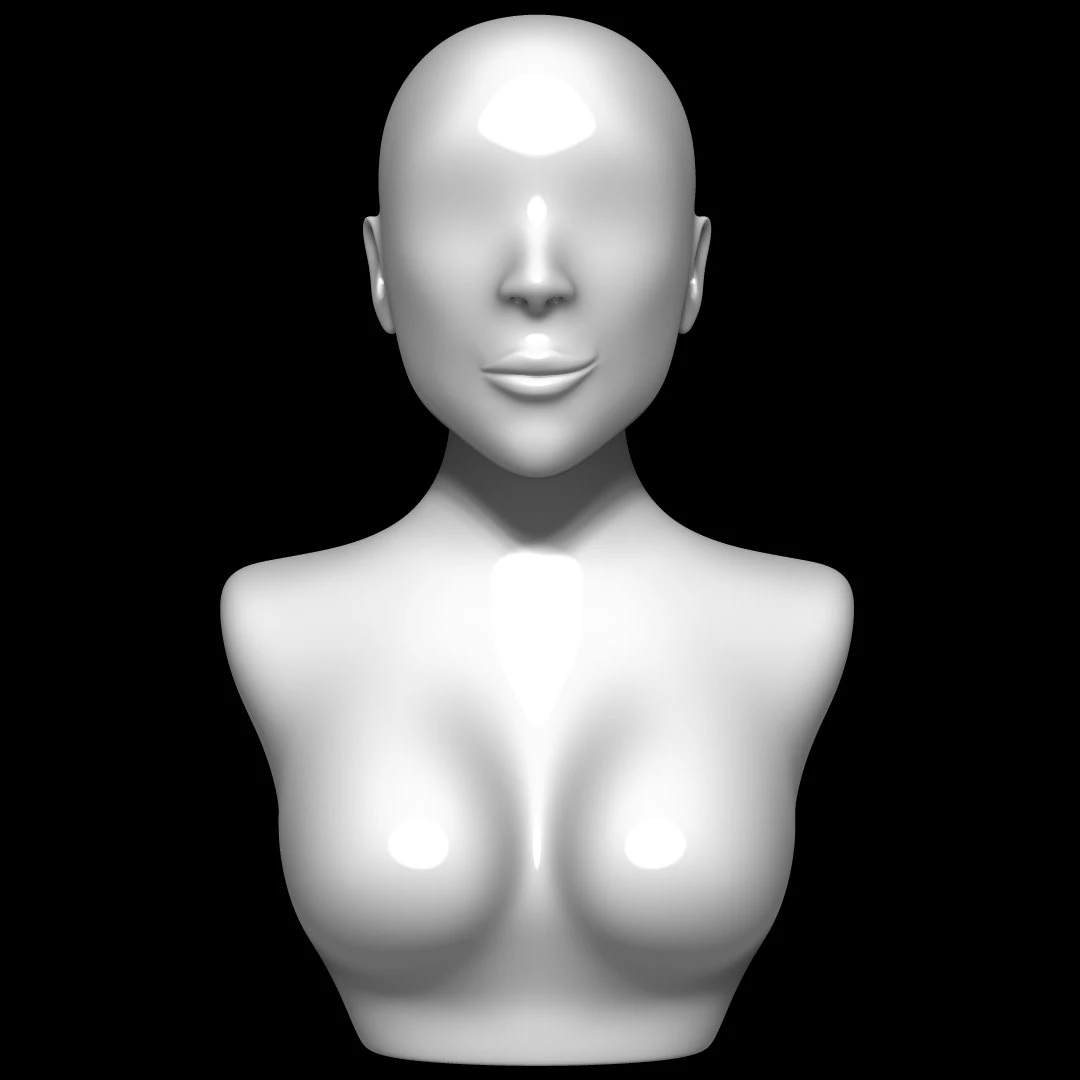 Mannequin head 3D Model .c4d .max .obj .3ds .fbx .stl .blend 