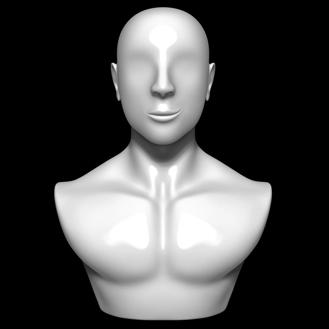 Mannequin Head 3D Model .c4d .max .obj .3ds .fbx .stl .blend 