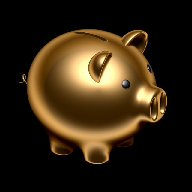 Pig Money Box Modèle 3D .c4d .max .obj .3ds .fbx .stl .blend 