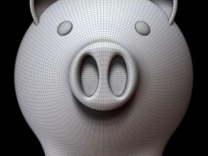 Pig Money Box 3D Model
