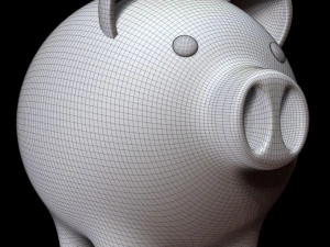 Pig Money Box 3D Model