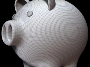 Pig Money Box 3D Model