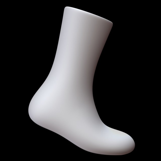 Long Sock 3D-Modell .c4d .max .obj .3ds .fbx .stl .blend 
