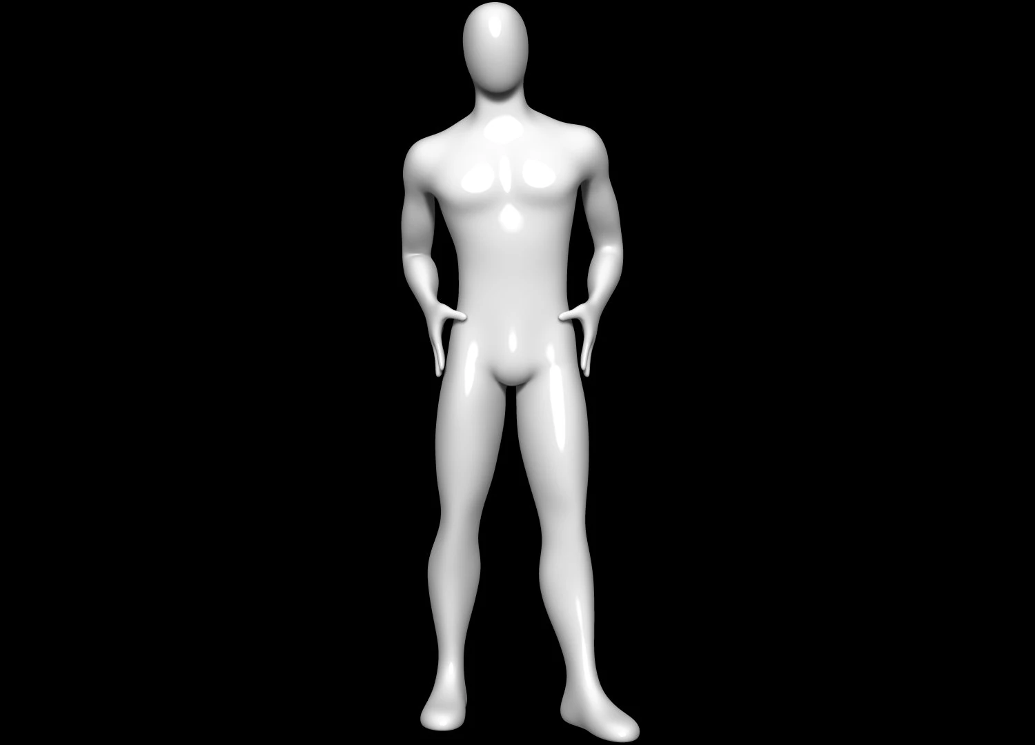 Mannequin Male 3D Model .c4d .max .obj .3ds .fbx .stl .blend