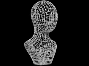 Mannequin Head Wire 3D Model