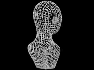 Mannequin Head Wire 3D Model