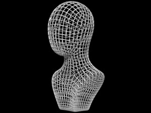 Mannequin Head Wire 3D Model