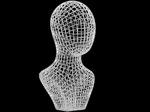 Mannequin Head Wire 3D Model