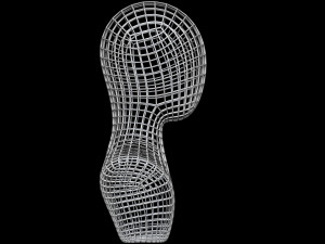Mannequin Head Wire 3D Model