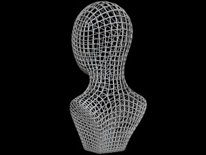 Mannequin Head Wire 3D Model