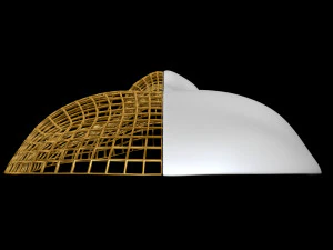 Mask Half Wired 3D Model