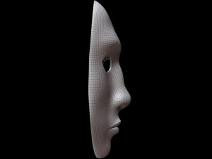 Mask Half Wired Model 3D