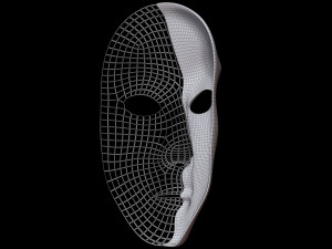Mask Half Wired Model 3D