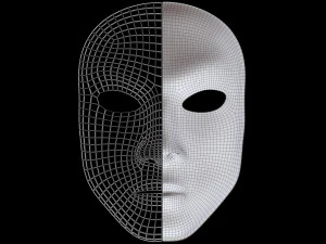 Mask Half Wired 3D Model