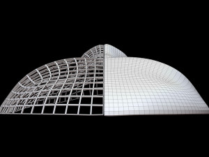 Mask Half Wired Model 3D