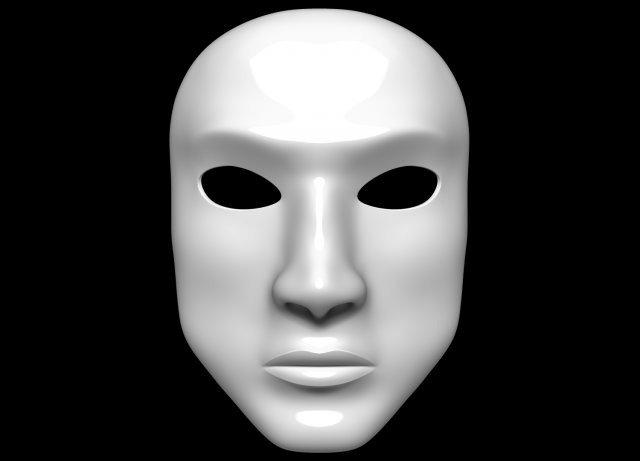 Mask Male 3D Модель .c4d .max .obj .3ds .fbx .stl .blend 