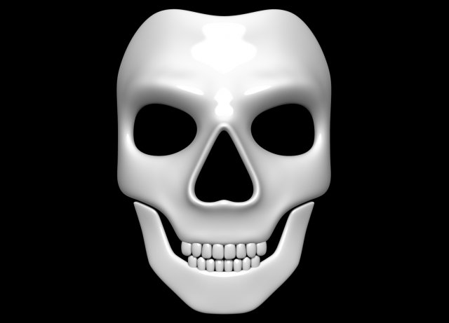 Skull Mask 3D 模型 .c4d .max .obj .3ds .fbx .stl .blend 