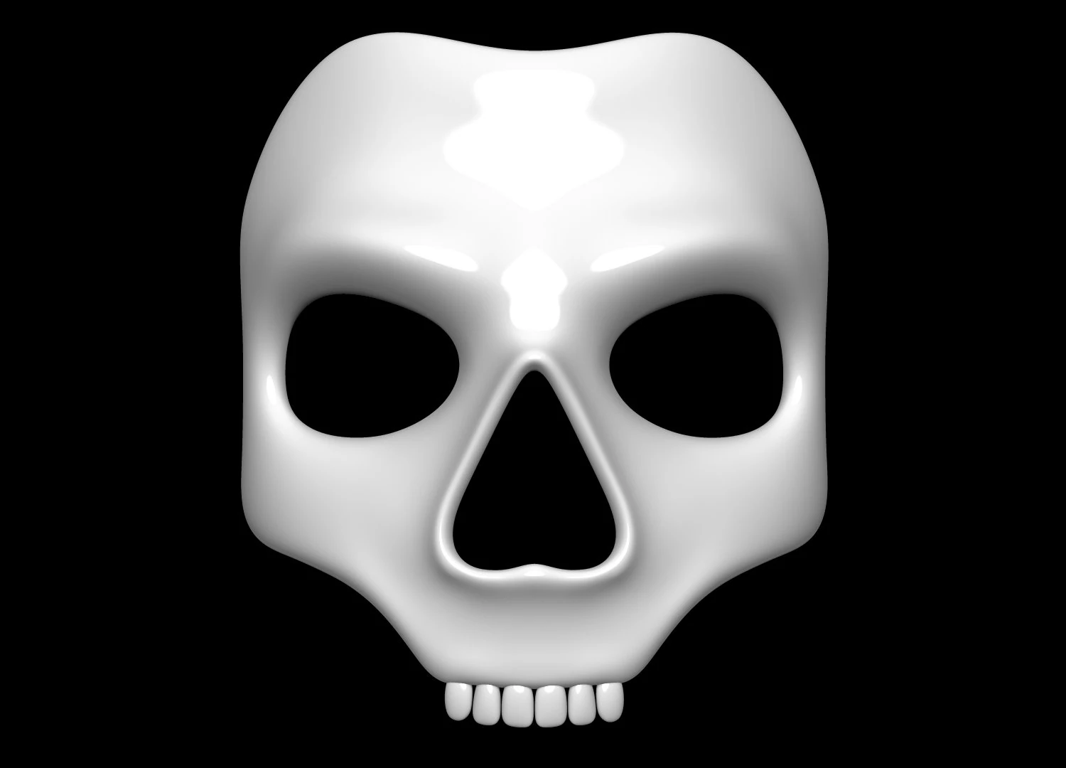 Skull Mask 3D Model .c4d .max .obj .3ds .fbx .stl .blend 