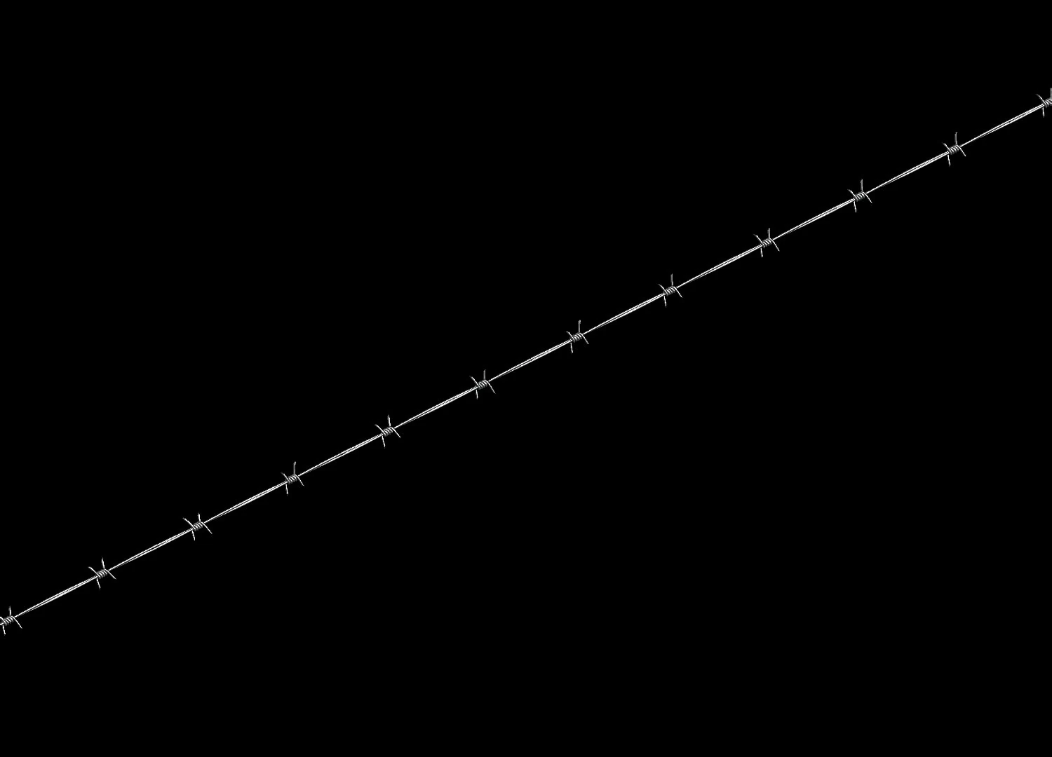Barbed Wire 3D Model .c4d .max .obj .3ds .fbx .stl .blend 