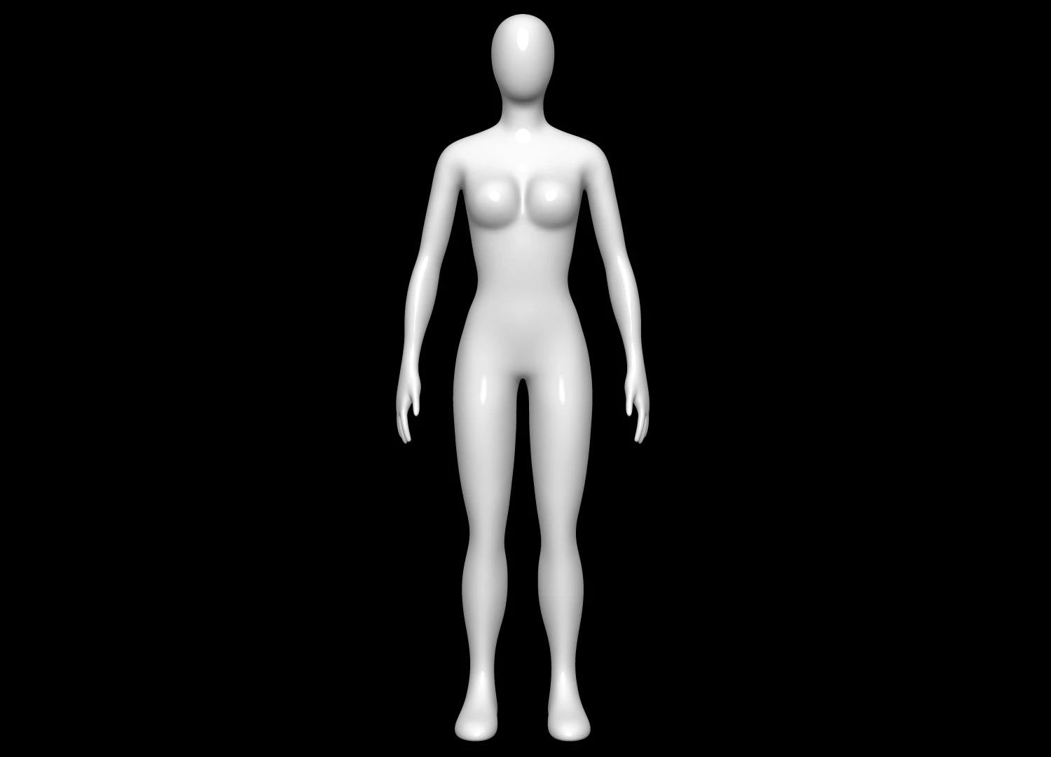 Mannequin Female 3D Model .c4d .max .obj .3ds .fbx .stl .blend 