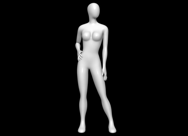 Mannequin Female 3D Model .c4d .max .obj .3ds .fbx .stl .blend 