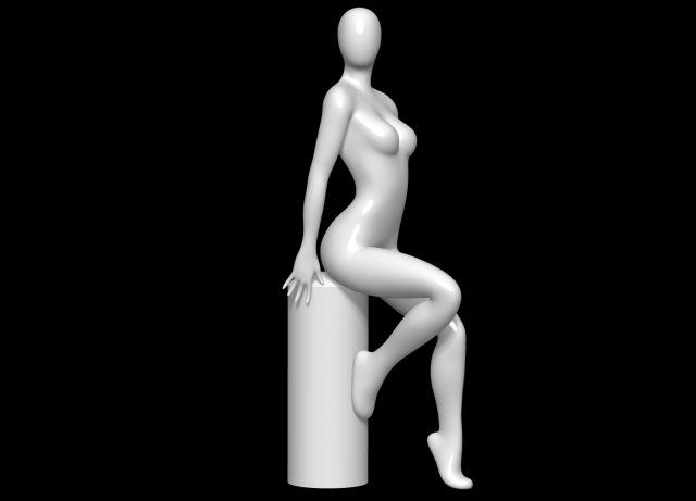 Mannequin Female 3D Model .c4d .max .obj .3ds .fbx .stl .blend 