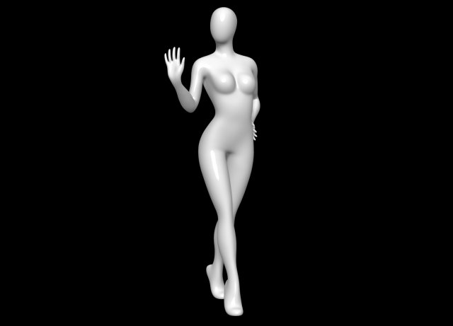 Mannequin Female 3D Model .c4d .max .obj .3ds .fbx .stl .blend 