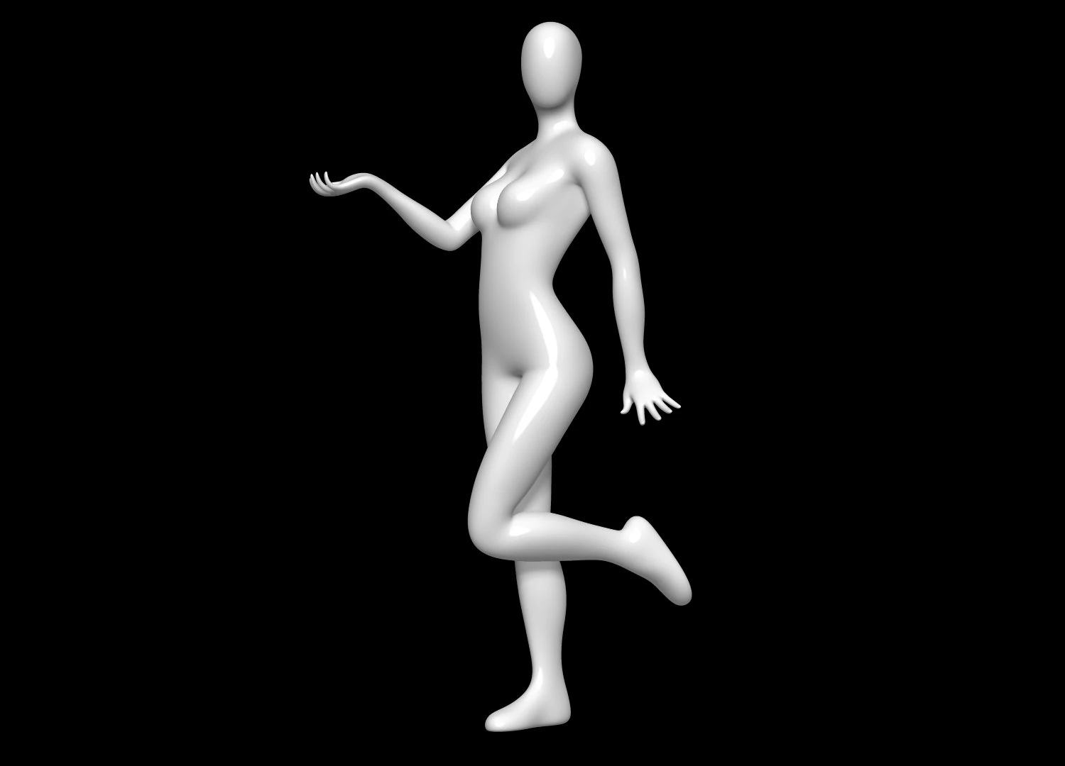 Mannequin Female 3D Model .c4d .max .obj .3ds .fbx .stl .blend 