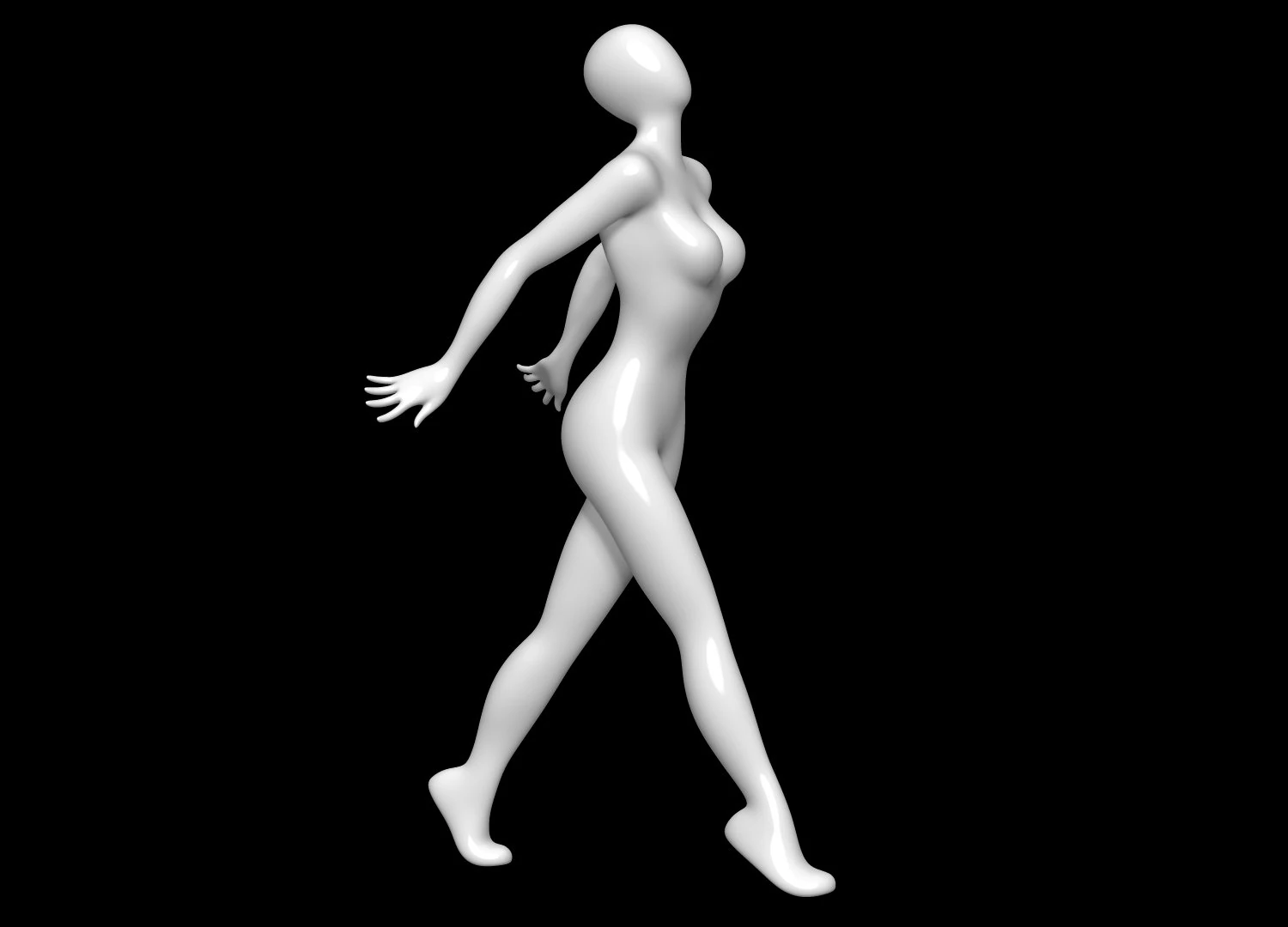 Mannequin Female 3D Model .c4d .max .obj .3ds .fbx .stl .blend 