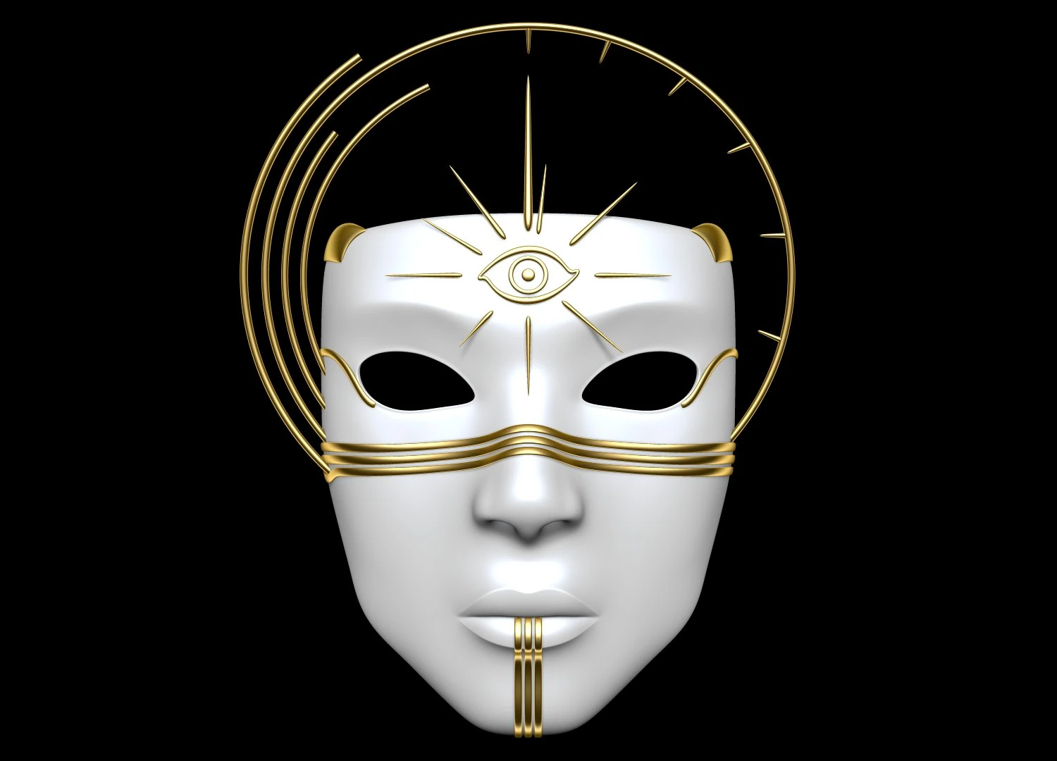 Mask Face 3D Model .c4d .max .obj .3ds .fbx .stl .blend 