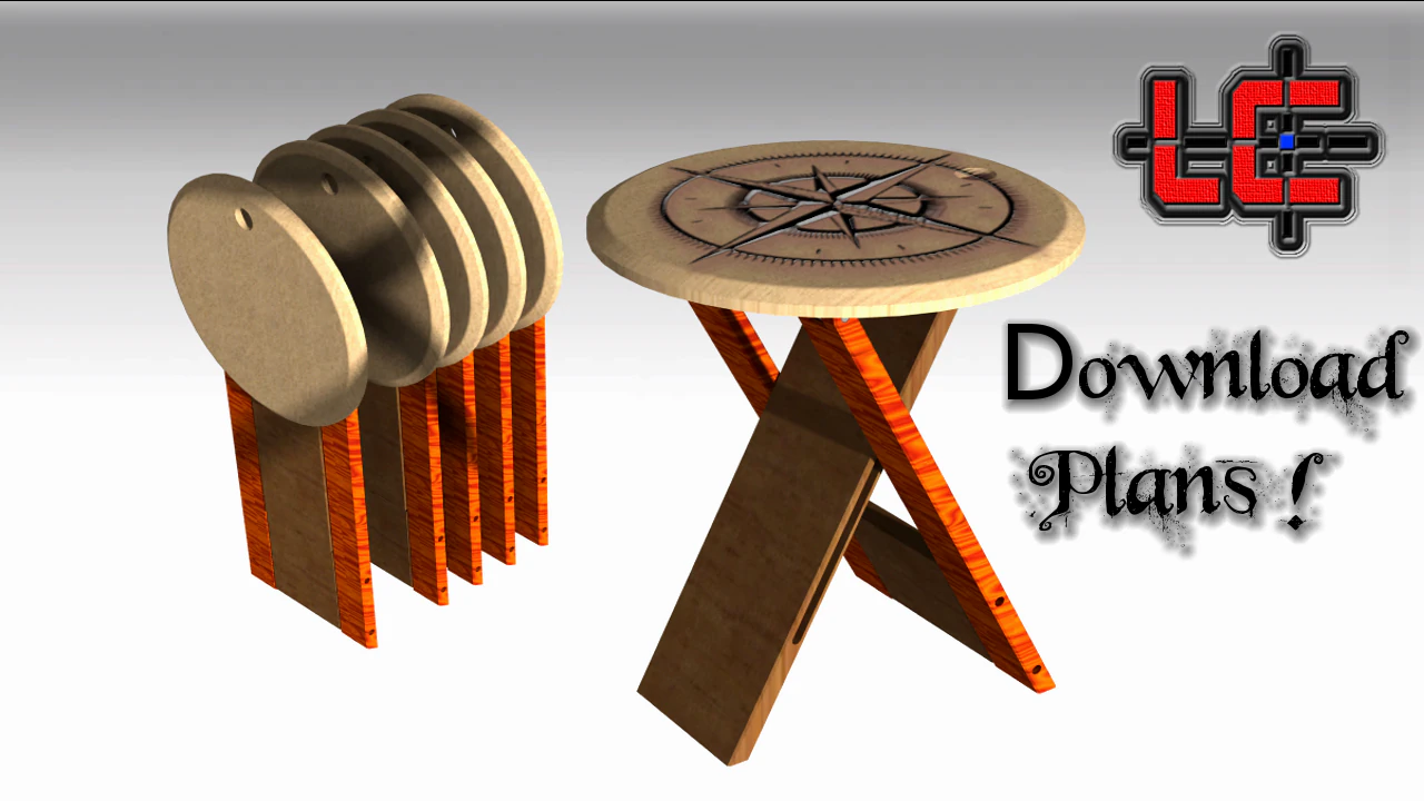 folding stool 3D Model .c4d .max .obj .3ds .fbx .stl .blend