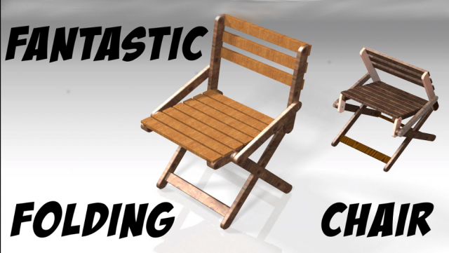 folding chair 3D मॉडल .c4d .max .obj .3ds .fbx .stl .blend 